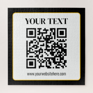 Geschäfts-QR-Code mit oberem und unterem Text, Sch