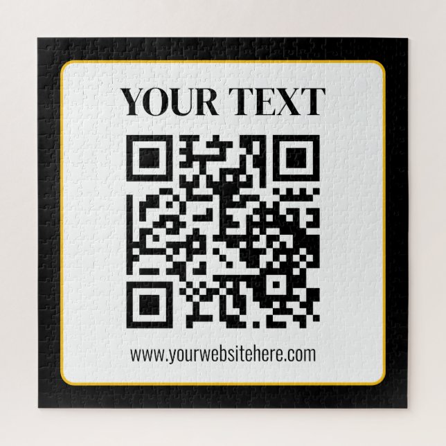 Geschäfts-QR-Code mit oberem und unterem Text, Sch (Vertikal)