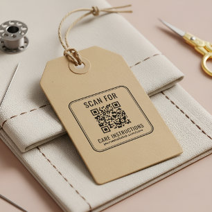 Geschäfts-QR-Code-Pflegehinweis-Website Permastempel