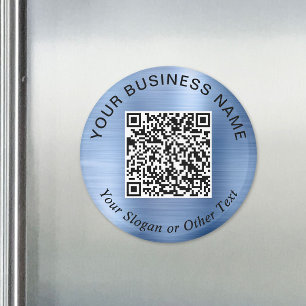 Geschäfts-QR-Code Promotional Blau Magnet