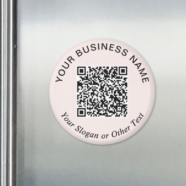 Geschäfts-QR-Code Rosa Werbeartikel Magnet (Business QR Code Sage Green Promotional Magnet)