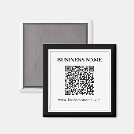 Geschäfts-QR-Code | Schwarz & Weiß Magnet