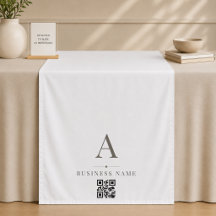 Geschäfts QR-Code-Tischläufer-Banner
