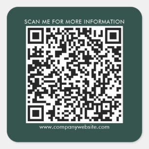 Geschäfts-QR-Code und moderne benutzerdefinierte W Quadratischer Aufkleber