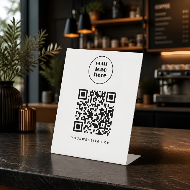 Geschäfts-QR-Code und Website  | Logo Sockelschild (Von Creator hochgeladen)