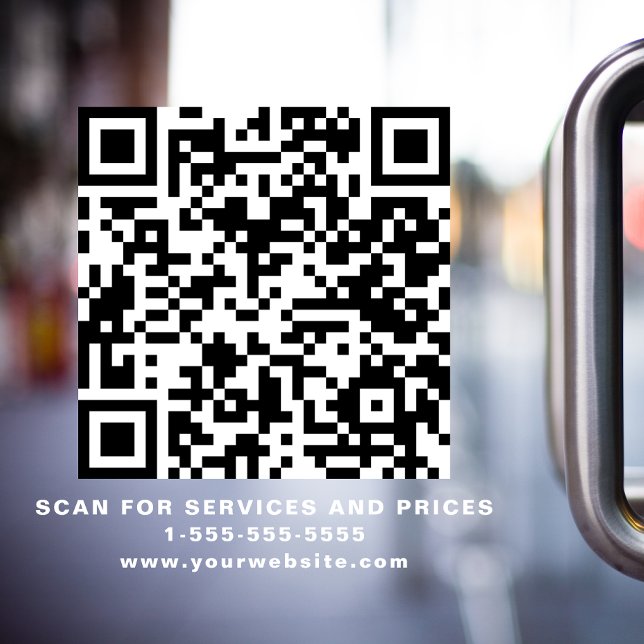 Geschäfts-QR-Code Weiß Fensteraufkleber (Von Creator hochgeladen)