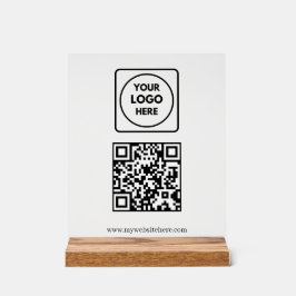 Geschäfts-QR-Website-Logo-Acrylschild Acrylschild