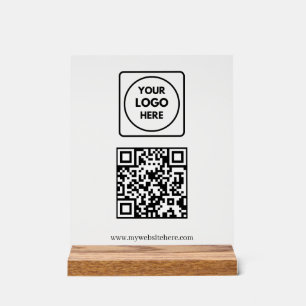 Geschäfts-QR-Website-Logo-Acrylschild Acrylschild