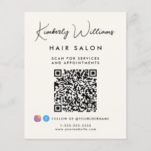 Geschäfts-Signatur-Schrift-QR-Code-Promotion Flyer