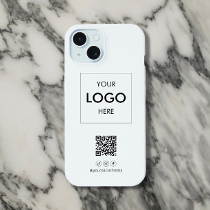 Geschäfts-Social-Media-QR-Code Schwarz iPhone 15 Hülle