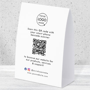 Geschäfts-Tischständer QR-Display-Tischschild Tischaufsteller