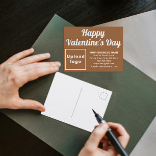 Geschäfts Valentins Brown Feiertag Postkarte
