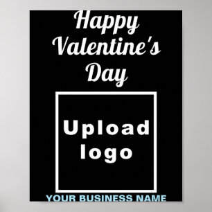 Geschäfts-Valentinsgruß auf Navyblau Poster