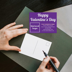 Geschäfts-Valentinskarte Lila Feiertagspostkarte