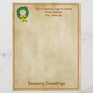 Geschäfts-Weihnachtsbriefpapier - Kranz-Entwurf Briefbogen