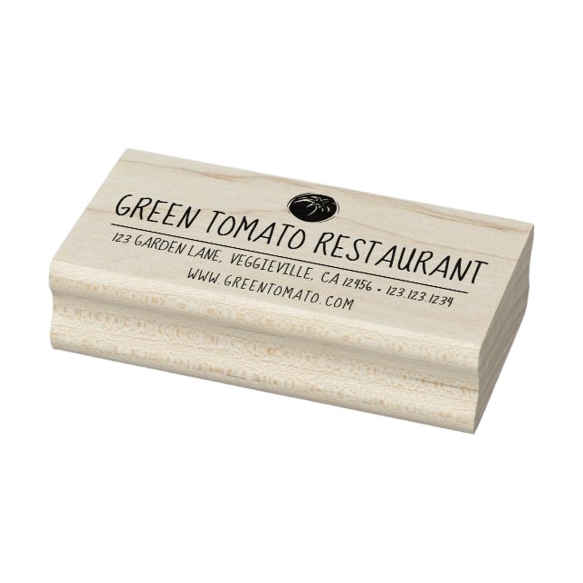 Geschäftsadresse für lässige lange Namensnennadres Gummistempel (Stempel)
