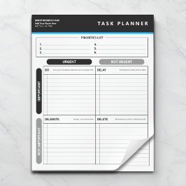 Geschäftsaufgabenplaner-Prioritätsmatrix-Notizbloc Notizblock