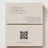Geschäftsberater Luxus Neutraler Leinen QR-Code