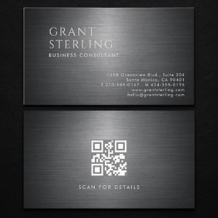 Geschäftsberater Metallischer QR-Code Visitenkarte