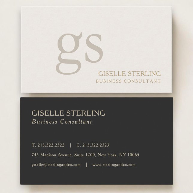 Geschäftsberater-Monogramm Professional Visitenkarte (Von Creator hochgeladen)