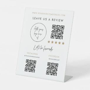 Geschäftsbewertungs-QR-Code-Socials-Podest-Scan-Sc Sockelschild