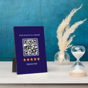 Geschäftsbewertungslink QR-Code 5" x 7" Fotoplatte