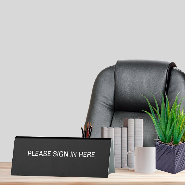 Geschäftsbüro Warte Zimmer Unterschrift auf Plaque Tischaufsteller (Von Creator hochgeladen)