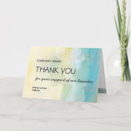 Geschäftsdanken: Aquarellfarben in Pastellfarben Dankeskarte