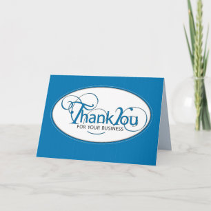 Geschäftsdanken Blue Dankeskarte
