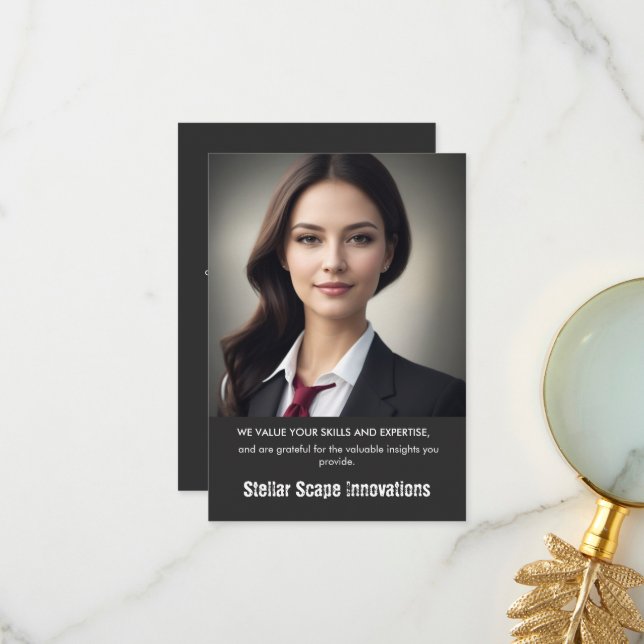 Geschäftsdanken Dankeskarte (Vorderseite/Rückseite Beispiel)