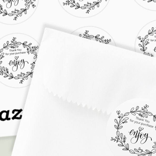 Geschäftsdanken: Kruath Black und White Runder Aufkleber (Von Creator hochgeladen)