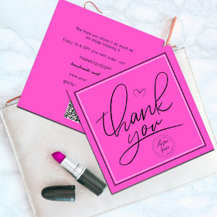 Geschäftsdanken Sie elegant rosa und schwarz