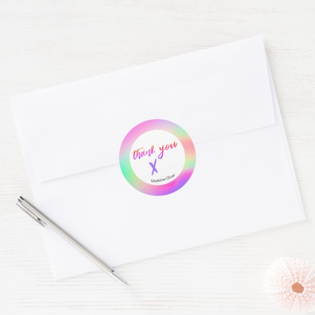 Geschäftsdanken Stationary Custom Lila Runder Aufkleber (Umschlag)