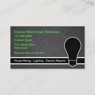 Geschäftsdesign für Elektriker-Service Visitenkart Visitenkarte