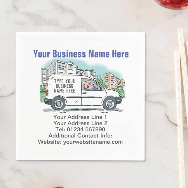 Geschäftsdetails zum Kurier oder zur Lieferung Serviette (Von Creator hochgeladen)