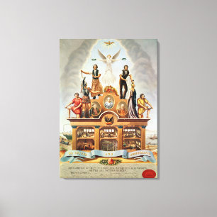 Geschäftsemblem der amalgamierten Gesellschaft Leinwanddruck