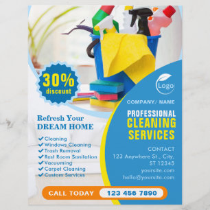 Geschäftsflyer für professionelle Reinigungsdienst Flyer
