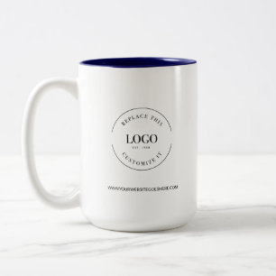 Geschäftsförderlogo-Website Personalisiert Zweifarbige Tasse