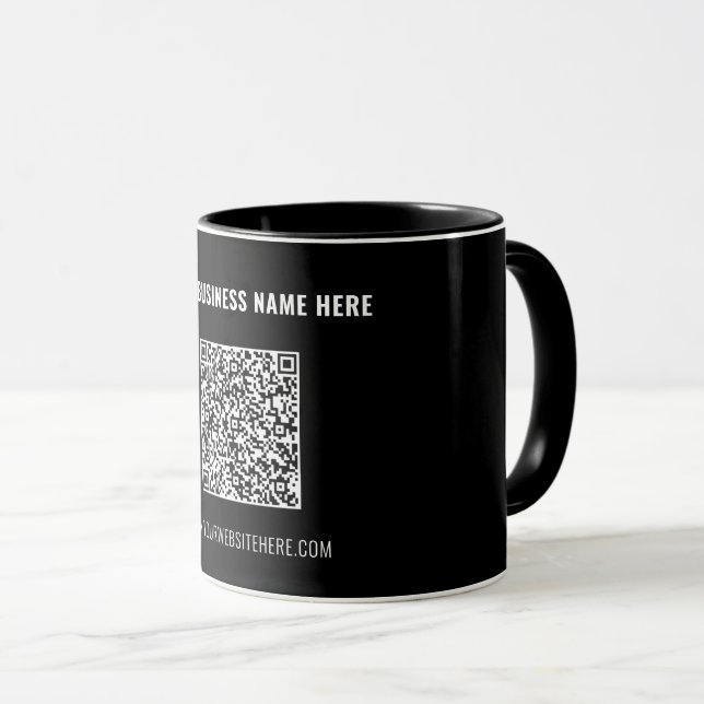 Geschäftsfördernder gebrandeter QR-Code-Kaffeebech Tasse (VorderseiteRechts)