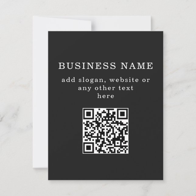 Geschäftsfördernder QR-Code  Feiertagskarte (Vorderseite)
