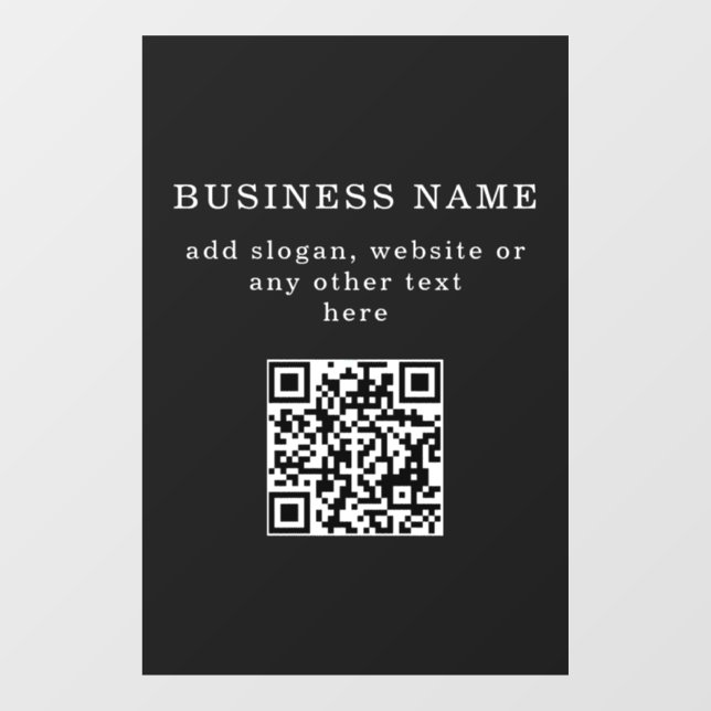 Geschäftsfördernder QR-Code  Fensteraufkleber (Blatt)