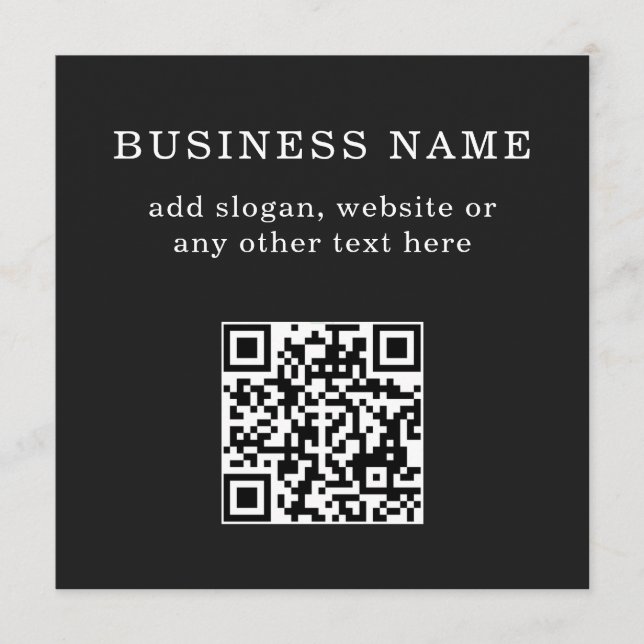 Geschäftsfördernder QR-Code  Menükarte (Vorderseite)