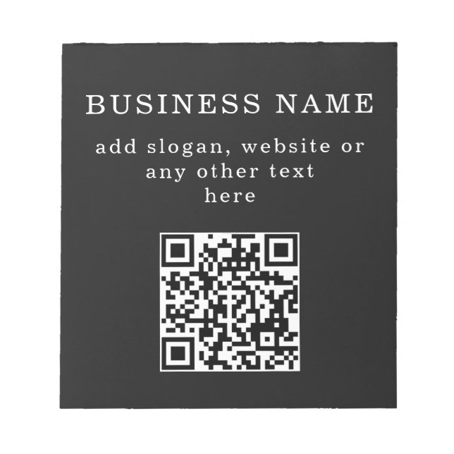 Geschäftsfördernder QR-Code  Notizblock (Vorderseite)