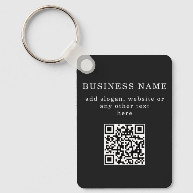 Geschäftsfördernder QR-Code  Schlüsselanhänger (Vorderseite)