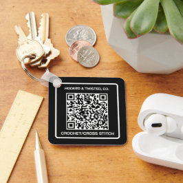Geschäftsförderungs-QR-Code Schlüsselanhänger