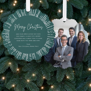 Geschäftsfoto Kiefern Grün Frohe Weihnachten Sunbu Ornament Karte