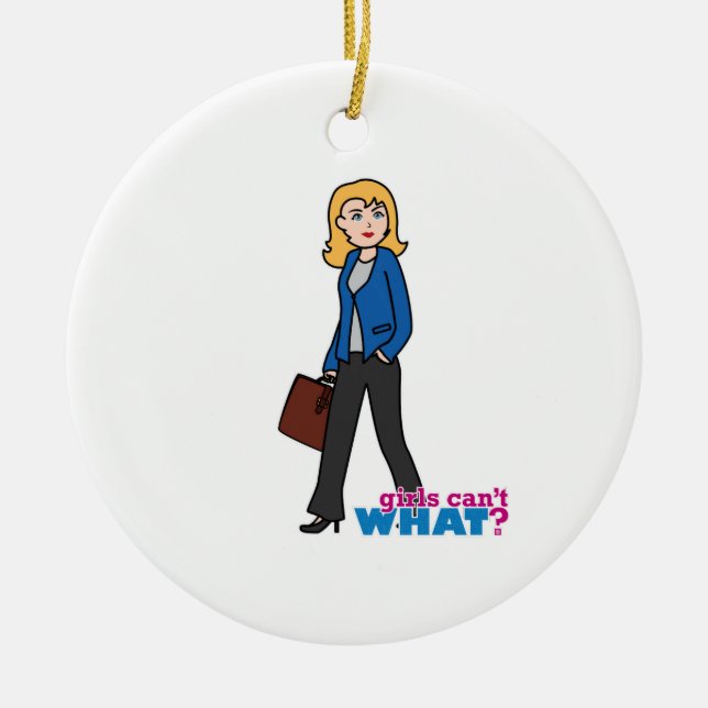 Geschäftsfrau - leicht/blonde keramikornament (Vorne)