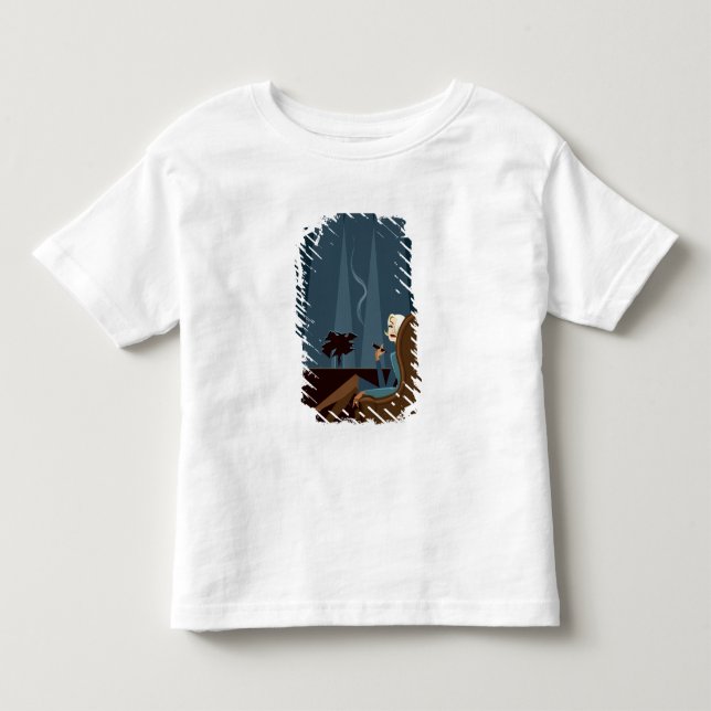 Geschäftsfrau-rauchende Zigarre Kleinkind T-shirt (Vorderseite)