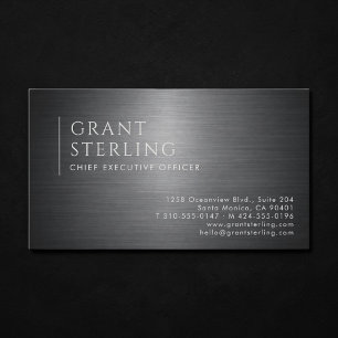Geschäftsführer CEO Metallic Professional Visitenkarte