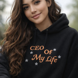 Geschäftsführer meines Lebens Bestickter Motivatio Hoodie